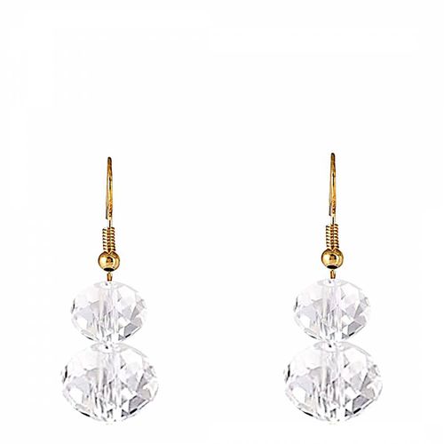 K Double Crystal Drop Earrings - Liv Oliver - Modalova