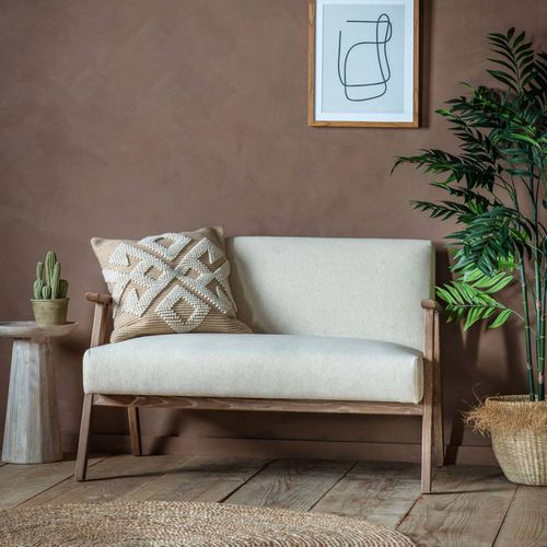 Fowey 2 Seater Linen Sofa Natural - Gallery Living - Modalova