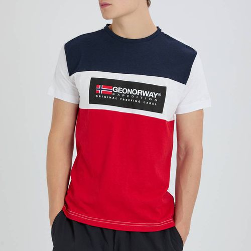 Multi Logo Cotton T-Shirt - Geographical Norway - Modalova