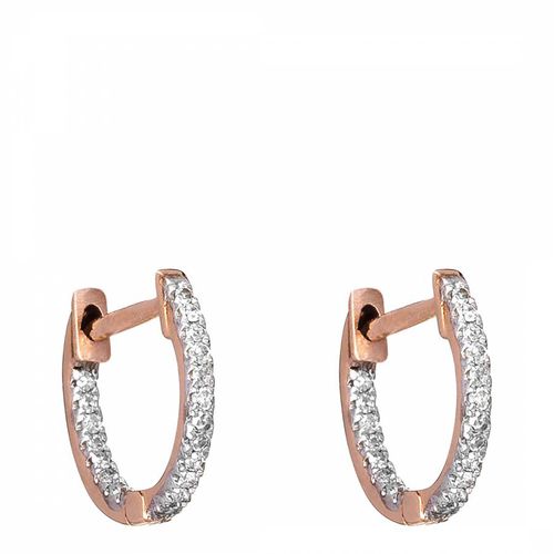 Rose / Silver Perfect Creoles Diamond Hoop Earrings - Le Diamantaire - Modalova