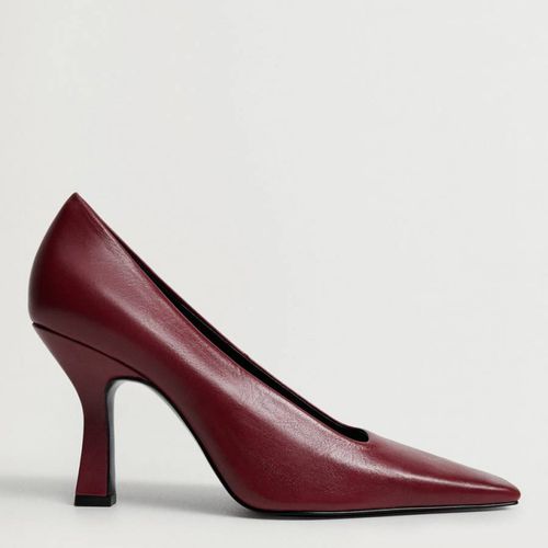 Burgundy Leather Court Shoes - Mango - Modalova