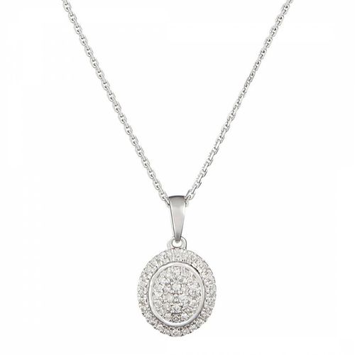 Silver Elizabeth" Pendant Necklace" - Diamond And Co - Modalova