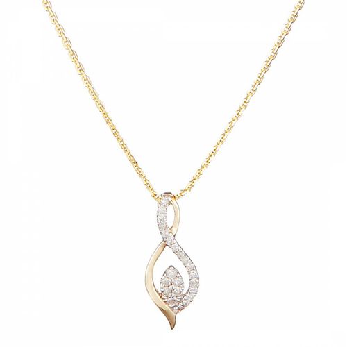 Gold "Luna" Diamond Pendant Necklace - Diamond And Co - Modalova