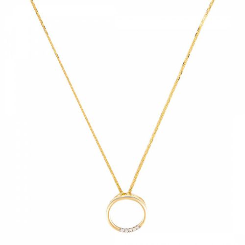 Gold "Circle" Pendant Necklace - Diamond And Co - Modalova