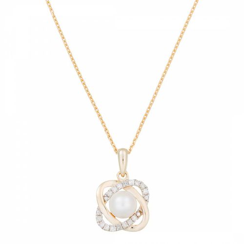 Gold "Gostivar" Pearl Pendant Necklace - Diamond And Co - Modalova