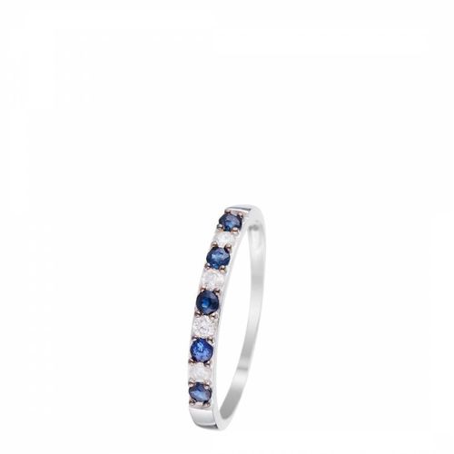 Silver/Blue Sapphire Ring - Diamond And Co - Modalova