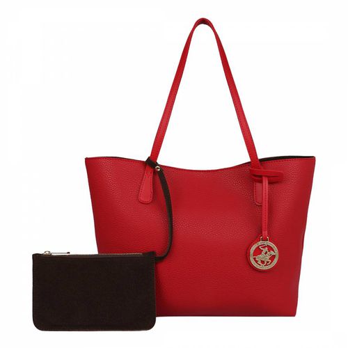 Brown Leather Top Handle Handbag - Beverly Hills Polo Club - Modalova
