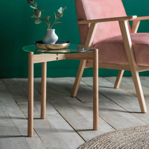 Diego Side Table Oak - Gallery Living - Modalova