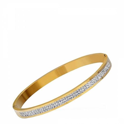 K Gold Multi Embelished Bangle - Chloe Collection by Liv Oliver - Modalova