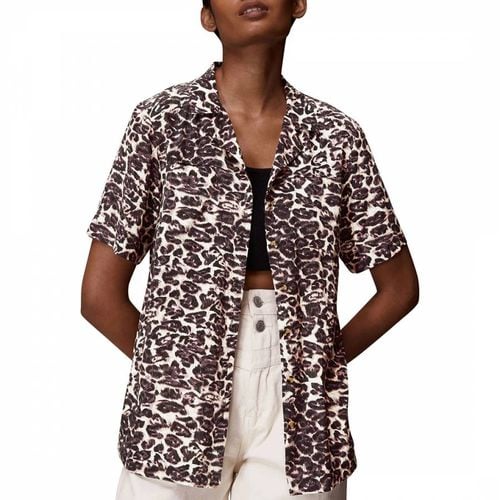 Brown Leopard Print Relaxed Shirt - WHISTLES - Modalova