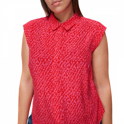 Pink Diagonal Sleeveless Shirt - WHISTLES - Modalova