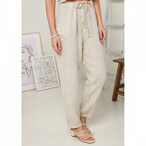 Natural Straight Leg Linen Trouser - LE MONDE DU LIN - Modalova