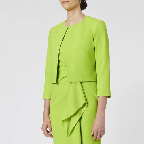 Lime Green Cropped Jacket - Paule Ka - Modalova
