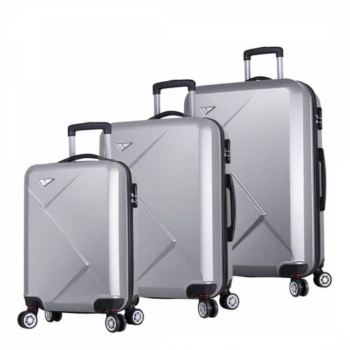 Grey Set Of 3 Diamond Suitcases - MyValice - Modalova