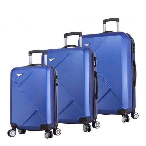 Blue Set Of 3 Diamond Suitcases - MyValice - Modalova