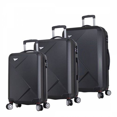 Black Set Of 3 Diamond Suitcases - MyValice - Modalova