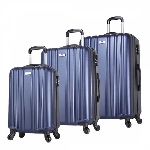 Dark Blue Set Of 3 Suitcases - MyValice - Modalova