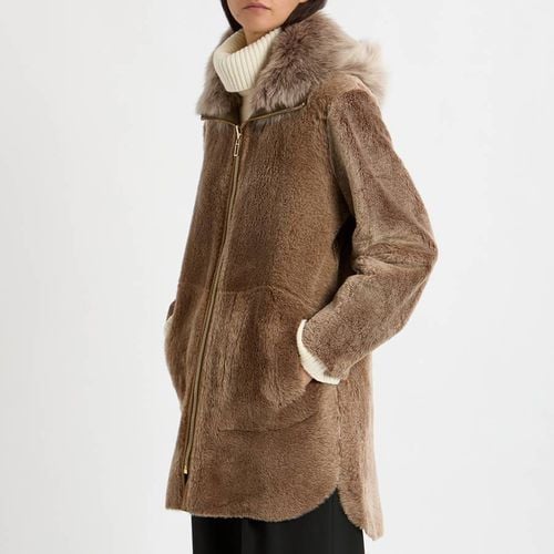 Butterscotch Shearling Reversible Zip Parka - NÂ°Â· Eleven - Modalova