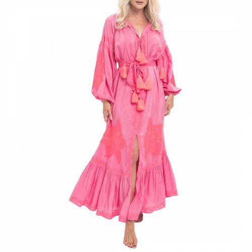 Neon Pink Taffi Maxi Dress - Pranella - Modalova