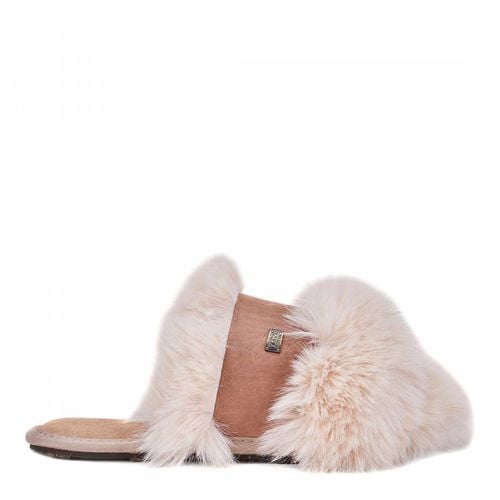 Sand Faux Fur Muchas Luxe Slippers - Australia Luxe Collective - Modalova