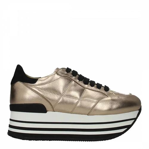 Gold And Black Platform Sneakers - Hogan - Modalova