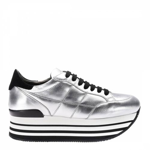 Silver And Black Platform Sneakers - Hogan - Modalova