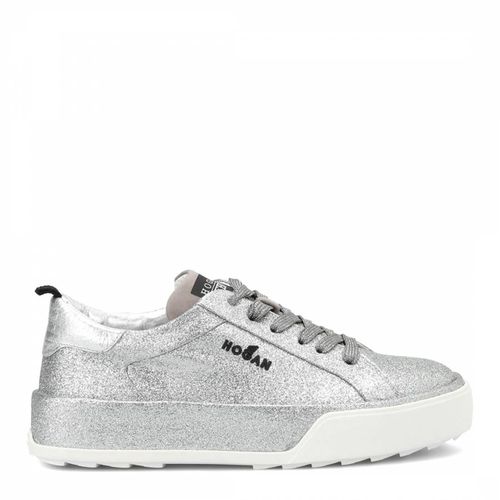 Silver Leather Sneakers - Hogan - Modalova