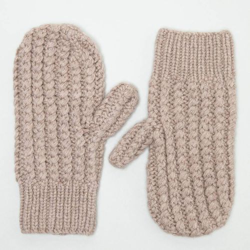 Oatmeal Cashmere Blend Mittens - NÂ°Â· Eleven - Modalova