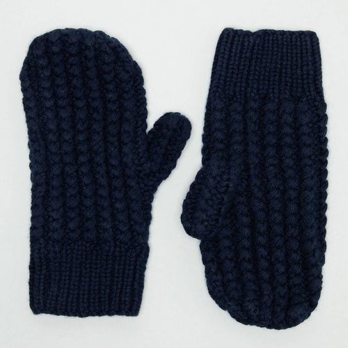 Navy Cashmere Blend Mittens - N°· Eleven - Modalova