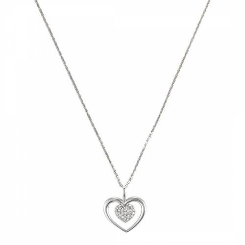 Silver Heart Pendant Necklace - Le Diamantaire - Modalova