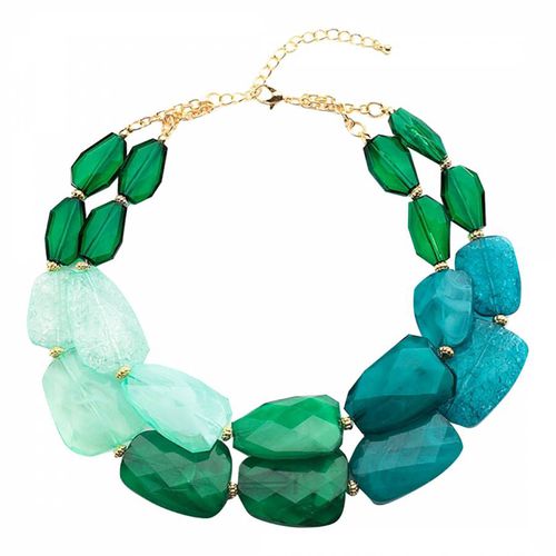 K Statement Multi Green Quartz Necklace - Chloe Collection by Liv Oliver - Modalova