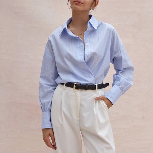 Tila Stripe Oversized Cotton Shirt - Charli - Modalova