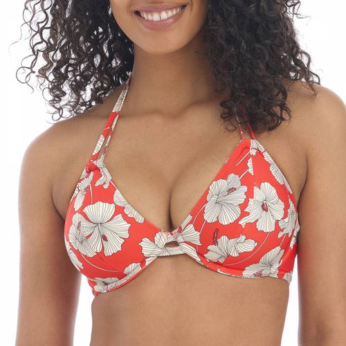 Sunset Hibiscus Beach UW Halter Bikini Top - Freya - Modalova