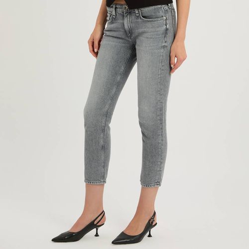 Grey Washed Denim Dre-Low Rise Slim Crop - Rag & Bone - Modalova