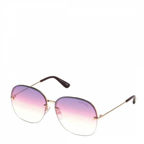 Women's Shiny Rose Gold Sunglasses 62mm - Tom Ford - Modalova