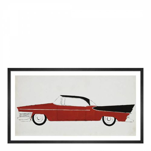 Red & Black Car 47x86cm Framed Print - Andy Warhol - Modalova