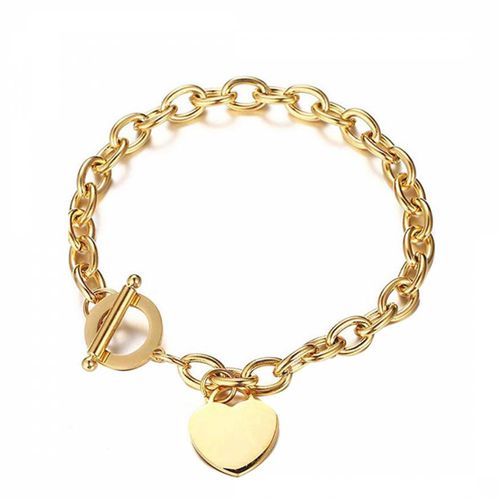 K Gold Heart Charm Bracelet - Chloe Collection by Liv Oliver - Modalova