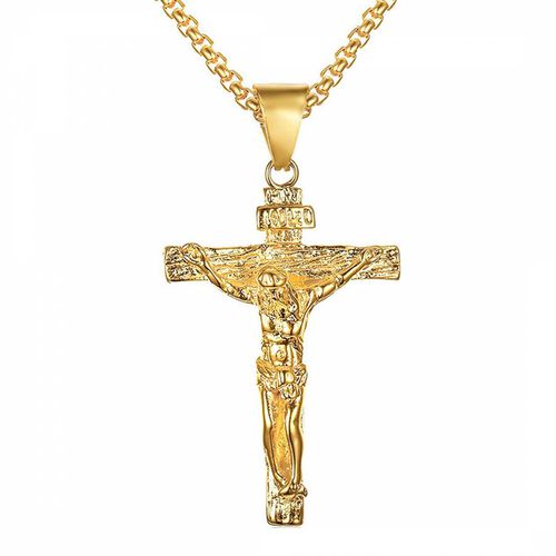 K Gold Iconic Cross Necklace - Stephen Oliver - Modalova