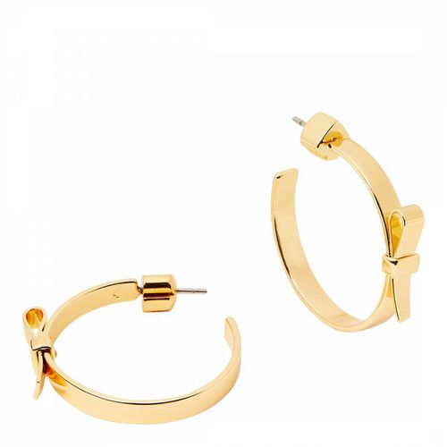 Gold Bow Hoop Earrings - Kate Spade - Modalova