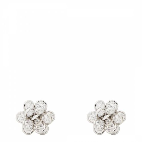 Silver Jeweled Rosette Stud Earrings - Kate Spade - Modalova