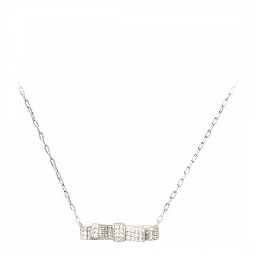 Silver Ribbon Pave Pendant Necklace - Kate Spade - Modalova