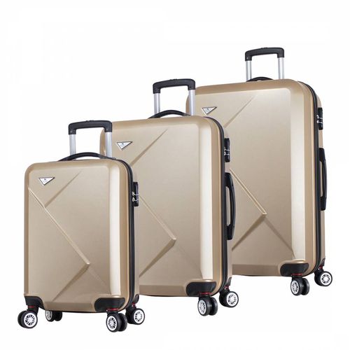Gold Set Of Three Diamond Suitcases - MyValice - Modalova