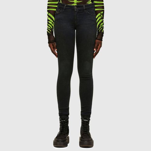 Black Slandy Super Skinny Stretch Jeans - Diesel - Modalova