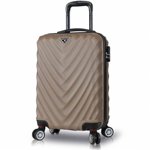 Small Black Diagonal Groove Line Travel Suitcase - MyValice - Modalova