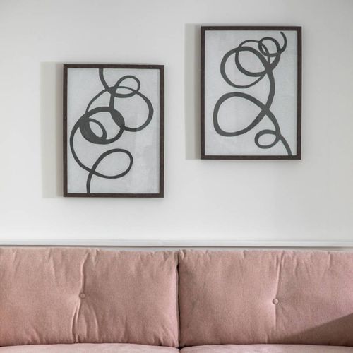 Set of 2 Ink Whirl Framed Art Prints - Gallery Living - Modalova