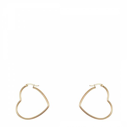 K Gold Heart Hoop Earrings - Chloe Collection by Liv Oliver - Modalova