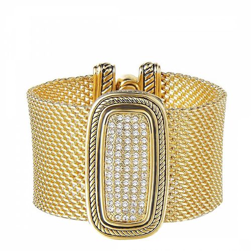 K Gold Embelished Mesh Bracelet - Chloe Collection by Liv Oliver - Modalova