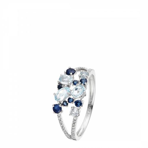 Blue Sapphire Small Gem Stones Ring - Diamond And Co - Modalova