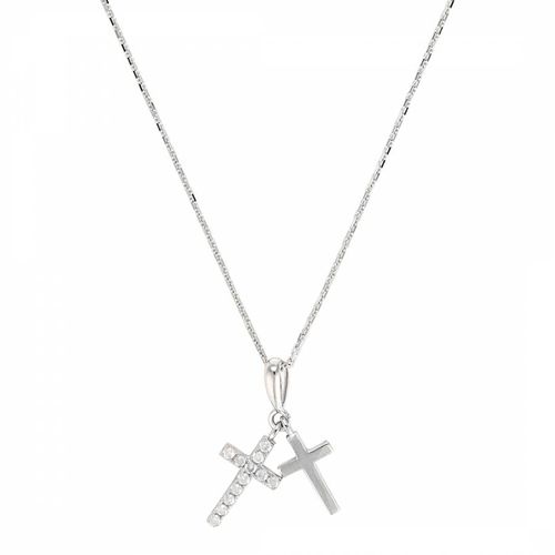 Double Cross Diamond Pendant Necklace - Diamond And Co - Modalova