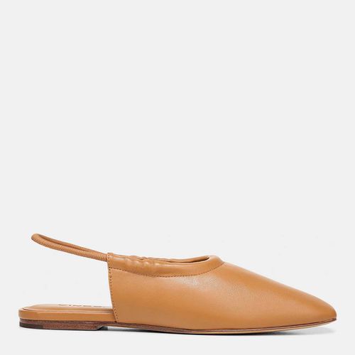 Women's Tan Cadya Square Toe Slingback Flat Shoes - Vince - Modalova